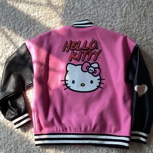 Hello Kitty Varsity Jacket in Pink and Black